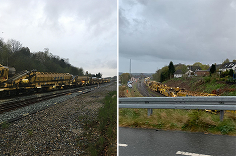 Sporarbejdet gennem Mariagerfjord er i fuld gang