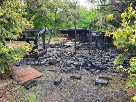 Brand på Shelterplads