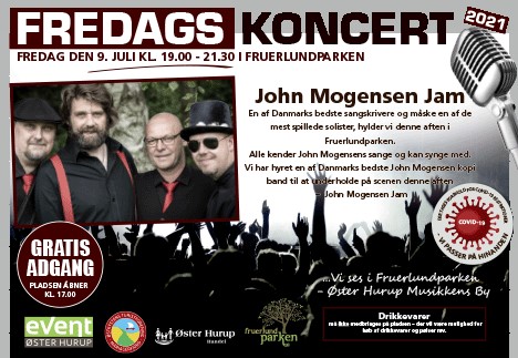 Fredagskoncert i Øster Hurup – John Mogensen Jam spiller op i aften
