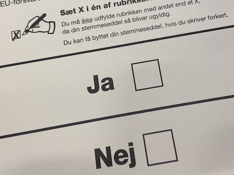 Mariagerfjord stemte JA til at afskaffe EU- forsvarsforbeholdet