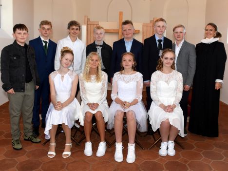 Årets konfirmander fra Ø. Hurup Kirke d. 7. maj 2022