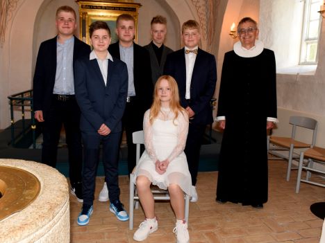 Årets konfirmander i Skelund Kirke d. 8. maj 2022