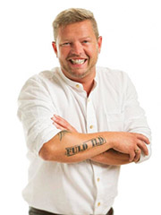 Lindy fra Rigtige Mænd på Blå Kors i Arden