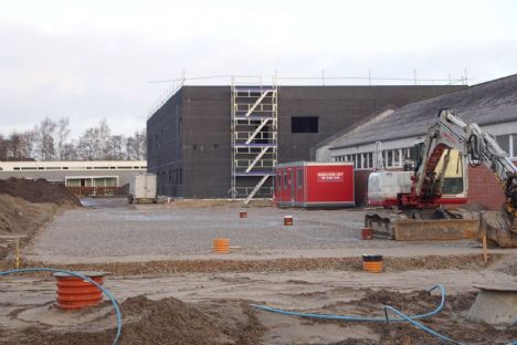 Arbejdet skrider frem med den nye multihal i Hadsund
