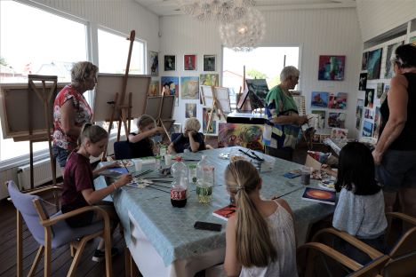 Maleworkshop for børn i Øster Hurup i dag