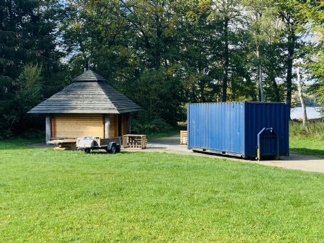 Saunaen er klar til kommende sæson hos Søens Folk i Rold Skov