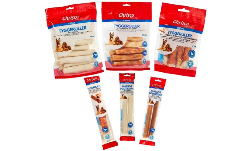 Tilbagekald af tyggeruller til hunde – flere produkter fjernes fra hylderne!