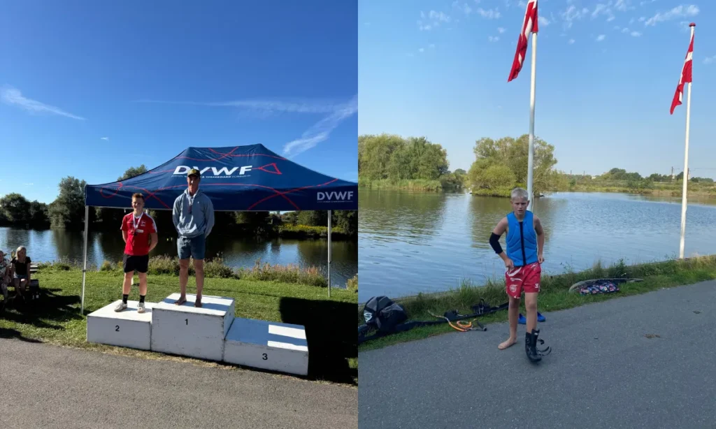 Fra styrt til guld: Ung vandskiløber med blandede oplevelser ved de seneste meterskaber