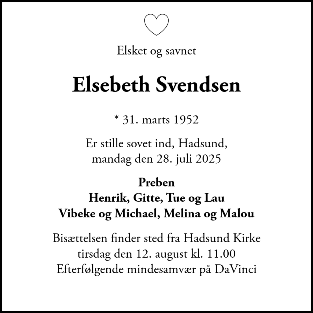 Skabelon doedsannoncer 2