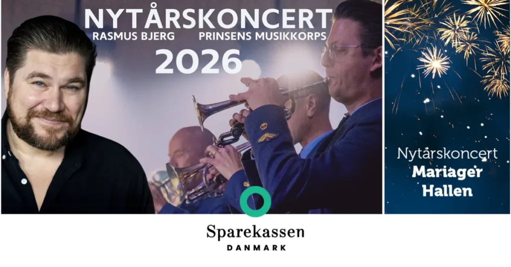 Nytårskoncert i Mariager: Prinsens Musikkorps og Rasmus Bjerg skyder 2026 i gang
