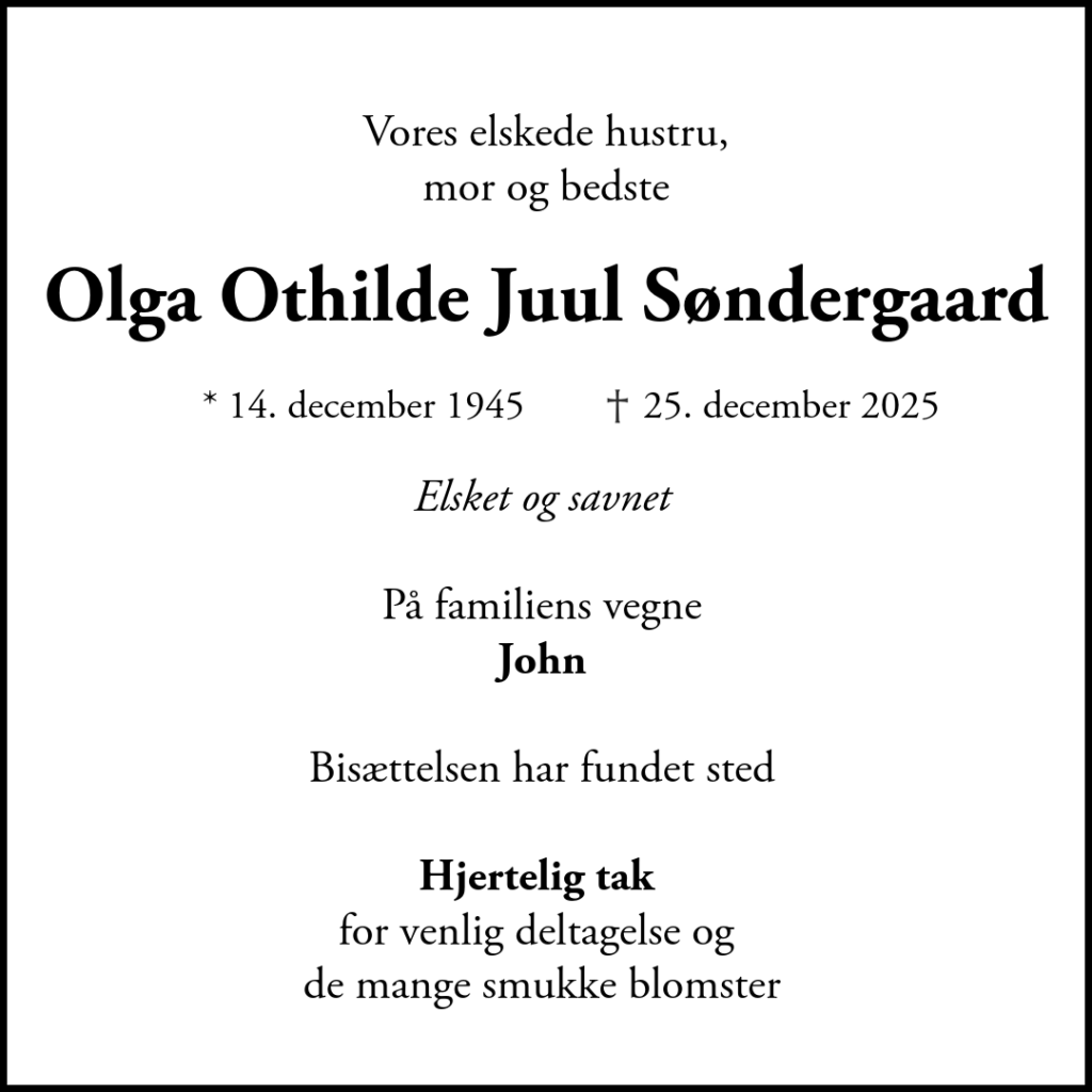 Olga Othilde Juul Soendergaard