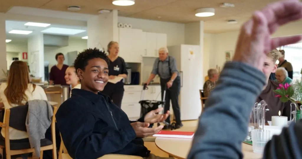 7.-klasses elever fik smagsprøve på livet i ældreplejen