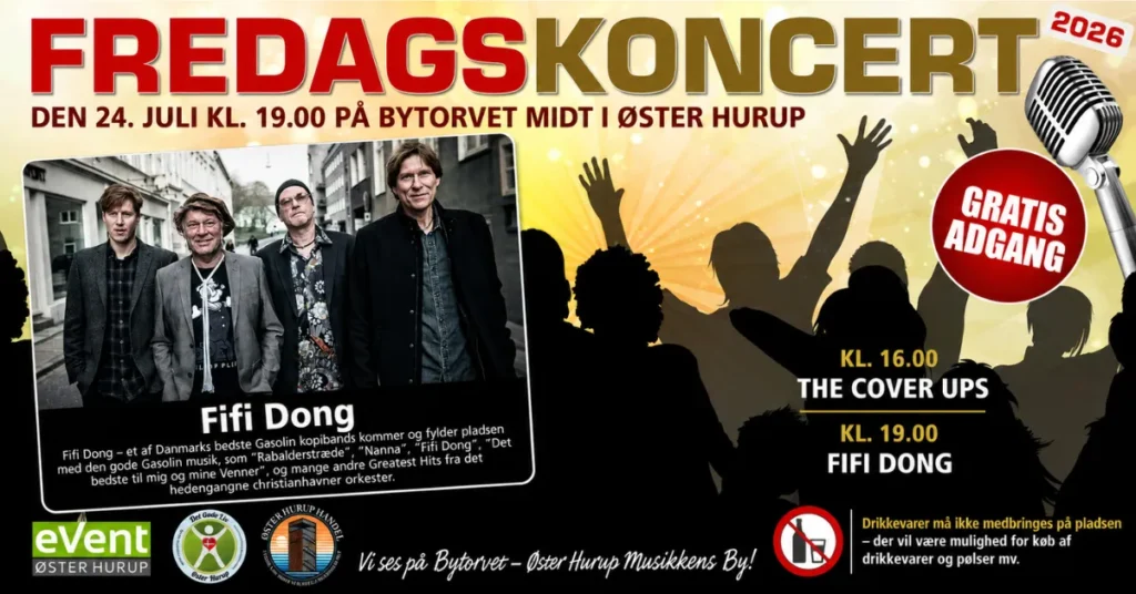 Dobbelt fredagskoncert i Øster Hurup: Musik fra eftermiddag til aften